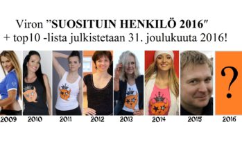 Virossa valitaan suosituin henkilö jo kahdeksatta vuotta peräkkäin. ”Suosituin henkilö 2016” julkistetaan 31. joulukuuta!